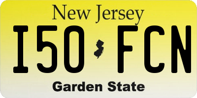NJ license plate I50FCN