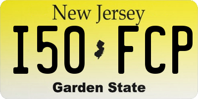 NJ license plate I50FCP