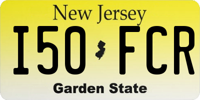 NJ license plate I50FCR