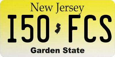 NJ license plate I50FCS