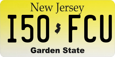 NJ license plate I50FCU