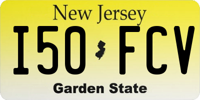 NJ license plate I50FCV