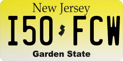 NJ license plate I50FCW