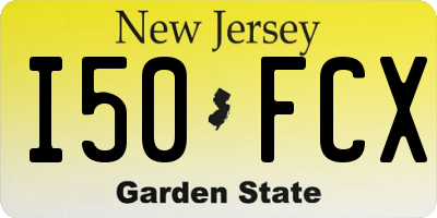 NJ license plate I50FCX