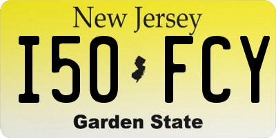 NJ license plate I50FCY