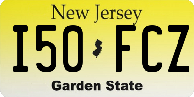 NJ license plate I50FCZ