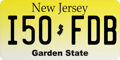 NJ license plate I50FDB