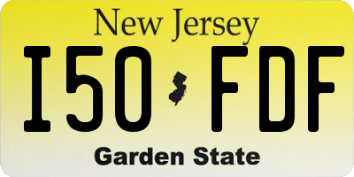 NJ license plate I50FDF