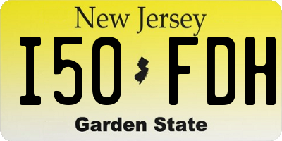 NJ license plate I50FDH