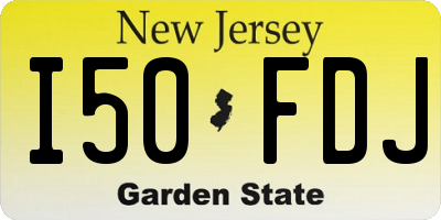 NJ license plate I50FDJ