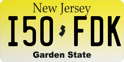 NJ license plate I50FDK