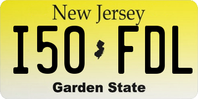 NJ license plate I50FDL