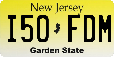 NJ license plate I50FDM