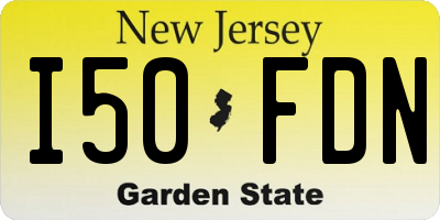 NJ license plate I50FDN