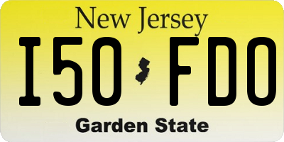 NJ license plate I50FDO