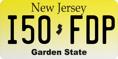 NJ license plate I50FDP