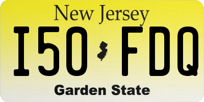 NJ license plate I50FDQ