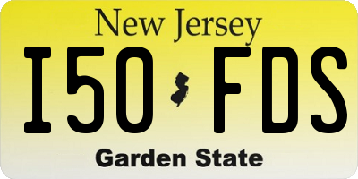 NJ license plate I50FDS
