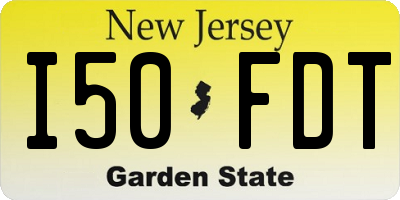 NJ license plate I50FDT