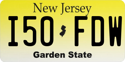 NJ license plate I50FDW