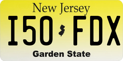NJ license plate I50FDX