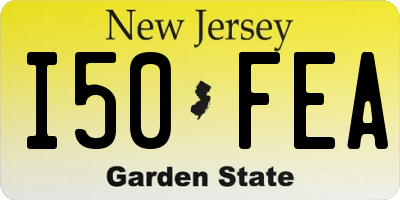 NJ license plate I50FEA
