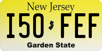 NJ license plate I50FEF