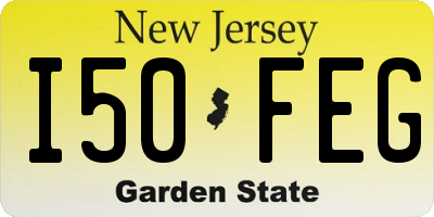 NJ license plate I50FEG