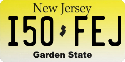 NJ license plate I50FEJ