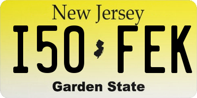 NJ license plate I50FEK