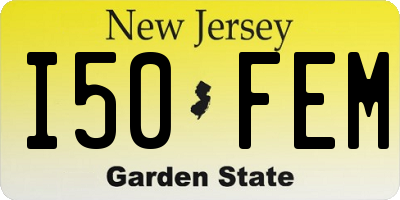 NJ license plate I50FEM