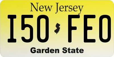 NJ license plate I50FEO