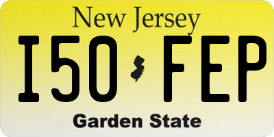 NJ license plate I50FEP