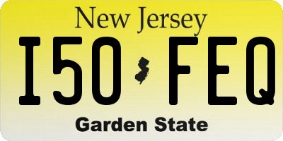 NJ license plate I50FEQ