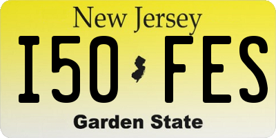 NJ license plate I50FES