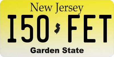 NJ license plate I50FET
