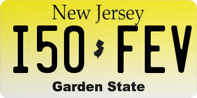 NJ license plate I50FEV