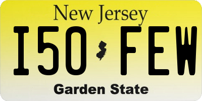 NJ license plate I50FEW