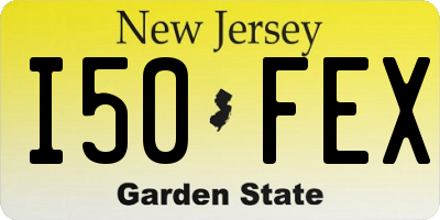 NJ license plate I50FEX