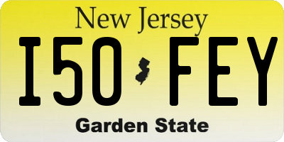NJ license plate I50FEY
