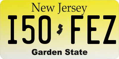 NJ license plate I50FEZ