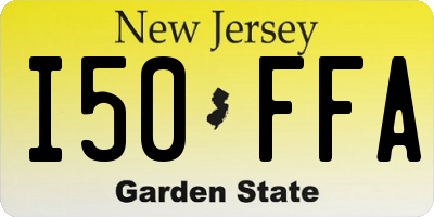 NJ license plate I50FFA