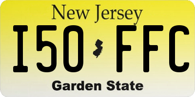 NJ license plate I50FFC