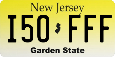NJ license plate I50FFF