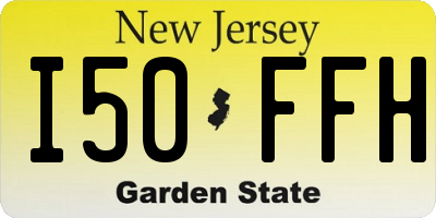 NJ license plate I50FFH