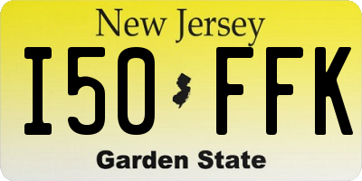 NJ license plate I50FFK