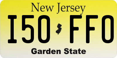 NJ license plate I50FFO