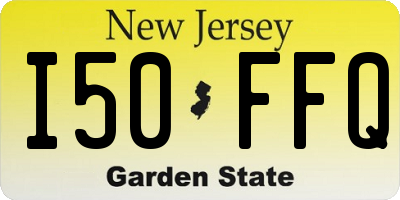 NJ license plate I50FFQ
