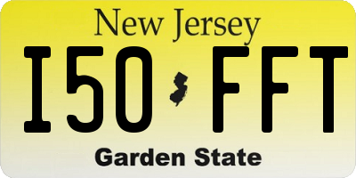 NJ license plate I50FFT