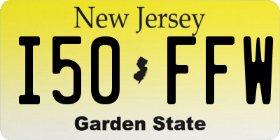 NJ license plate I50FFW
